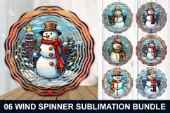 Snowman Stained Glass Wind Spinner - Snowman Wind Spinner Product Image 1