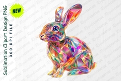 Colorful Geometric Rabbit Illustration Clipart Product Image 1