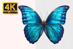 Blue Morpho Butterfly Transparent PNG Product Image 1