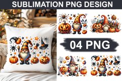 Halloween Gnome - Pillow Sublimation PNG Design Product Image 1