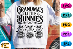 Grandma's Little Bunnies Svg, Png, Easter Shirt, Kids Names Product Image 1