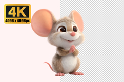 Cute Cartoon Mouse Transparent PNG Product Image 1