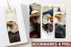 4th of July Bookmarks Sublimation - 4th of July Eagle PNG Product Image 1