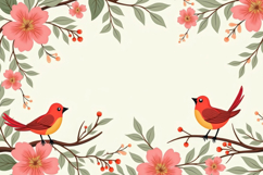 Floral With Birds Background Product Image 1