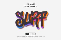 Surf Text Effect Colorful Style Product Image 1