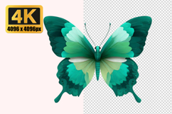 Green Butterfly Transparent PNG Product Image 1