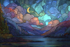 Vibrant Artistic Landscape Background Product Image 1
