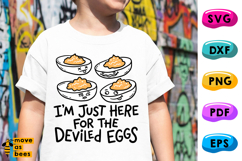 I'm Just Here For The Deviled Eggs Svg, Png, Funny Easter Product Image 1
