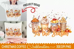Tis The Season Coffee PNG,Halloween Sublimation Product Image 1