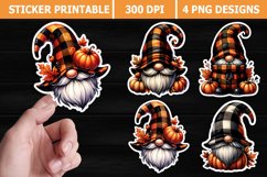 Gnome Sticker Printable | Gnome Halloween Sticker Product Image 1