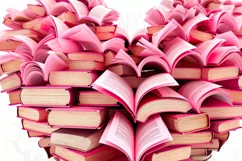 Books Are My Love, Pink Heart for Valentine's Product Image 6
