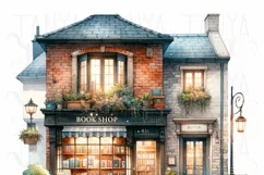 Vintage Bookstore Scene, Miniature Shop Illustrations Product Image 5