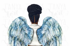 Black Woman with Wings, Digital Download, Ready to Press PNG Product Image 4