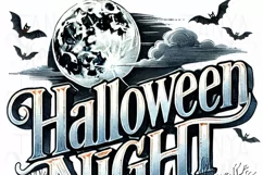 Instant Download Halloween Night PNG, Vintage Designs Product Image 4