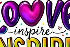 Teach Love Inspire, Sublimation Design, Teacher Life PNG Product Image 4