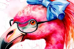 Tropical Pink Flamingo Digital Prints - Summer PNG Designs Product Image 4