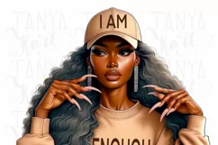 I Am Enough Black Woman PNG | Sublimation Design Product Image 4