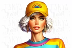 Rainbow Girl, Printable Art, Unique Girl Sublimation Design Product Image 4