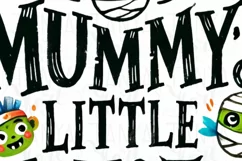 Mummy's Little Monster, Retro Halloween PNG, Digital Print Product Image 5