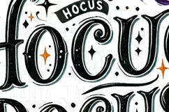 Hocus Pocus, Retro Halloween PNG Design for Diy T-Shirts Product Image 5