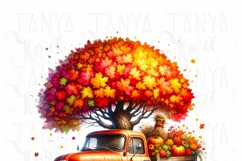 Autumn Truck PNG Digital Prints, Sublimation Print, Crafting Product Image 4