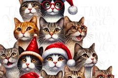 Merry Catmas Digital Print, Transparent Design Product Image 5