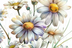 Daisy Floral Digital Downloads, Tshirt Design PNG Product Image 6