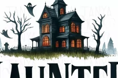 Haunted House Transparent Halloween PNG File,Haunted Mansion Product Image 5