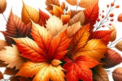 Autumn Leaves PNG Digital Prints for Crafting & Card Making Product Image 5