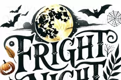 Fright Night PNG, Spooky Vibes for Tshirt Design, Crafting Product Image 5