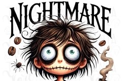 Nightmare Before Coffee PNG, Watercolor Designs Product Image 5