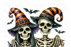 Skeleton Couple Digital Print, PNG Design for Card Making Product Image 5