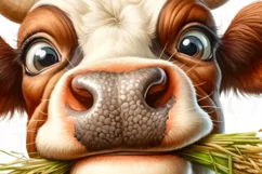 Digital funny cow PNG designs for card making and crafting Product Image 5
