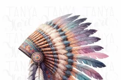 Digital Indian Headdress PNG, Native Owned Sublimation Print Product Image 4