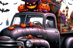 Halloween Pumpkins & Truck Sublimation Prints for Crafting, Product Image 5