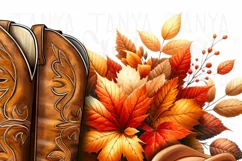 Cowboy Autumn Sublimation Prints, Western PNG Designs Product Image 5
