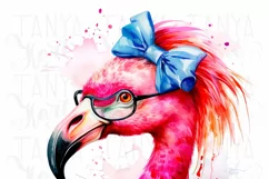 Tropical Pink Flamingo Digital Prints - Summer PNG Designs Product Image 5