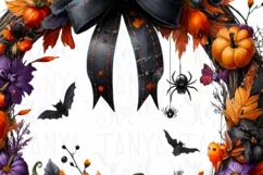 Halloween Wreath PNG Designs for Card Making & Digital Craft Product Image 5