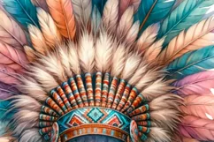 Native American Headdress PNG Digital Prints for Crafting Product Image 5