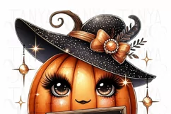 Spooky Mama, Funny Autumn, Coquette Pumpkin, PNG Digital Product Image 5