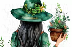 Plant Witch PNG Digital Print for Dark Academia Crafting Product Image 4