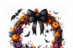 Halloween Wreath PNG Designs for Card Making & Digital Craft Product Image 4