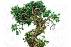 Green Tree PNG Digital Print, Transparent Forest Art Product Image 4