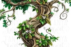 Green Tree PNG Digital Print, Transparent Forest Art Product Image 5