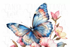 Floral Butterfly PNG, Digital Print for Tshirt Sublimation Product Image 5