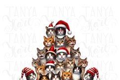 Merry Catmas Digital Print, Transparent Design Product Image 4