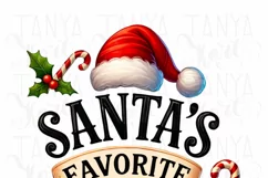 Santa's Favorite Retro Christmas PNG Digital Print for Card Product Image 4