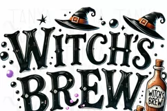 Witch's Brew PNG, Retro Designs for Shirts & Tumblers Product Image 4