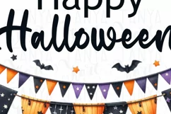 Halloween Flag & Bunting Banner PNG Digital Download Product Image 5