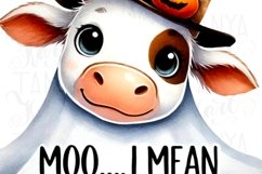 Moo I Mean Boo, Halloween Shirt PNG,Instant Digital Download Product Image 5